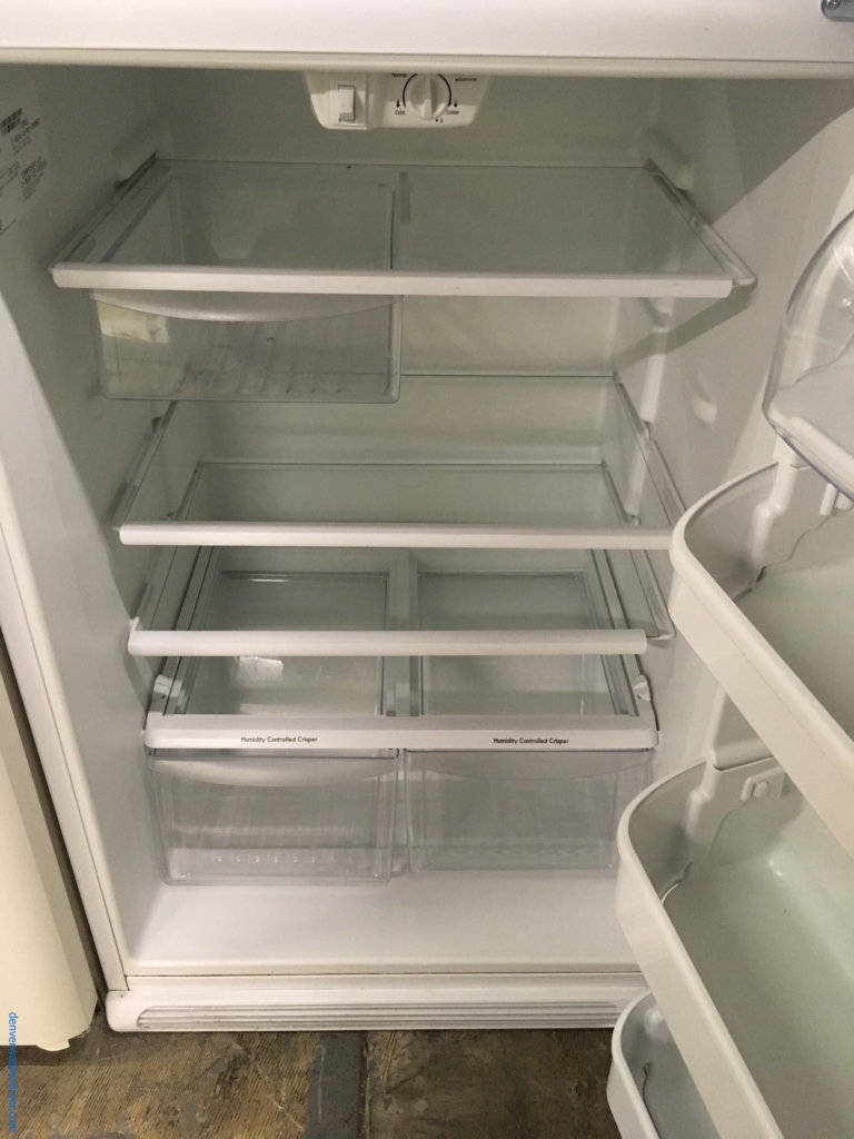 Beautifully Refurbished White Whirlpool Top-Mount Refrigerator 1-Year Warranty