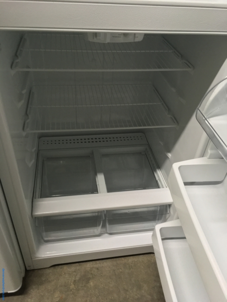 Hotpoint, White, Top-Mount Refrigerator, Quality Refurbished, 1- Year Warranty