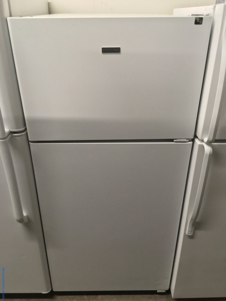 Hotpoint, White, Top-Mount Refrigerator, Quality Refurbished, 1- Year Warranty