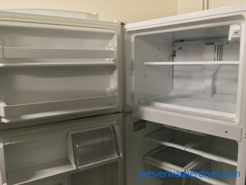 White Kenmore Top-Mount Refrigerator, 5 Glass Shelves, Clear Crispers, 30″ Wide, Quality Refurbished, 1-Year Warranty!
