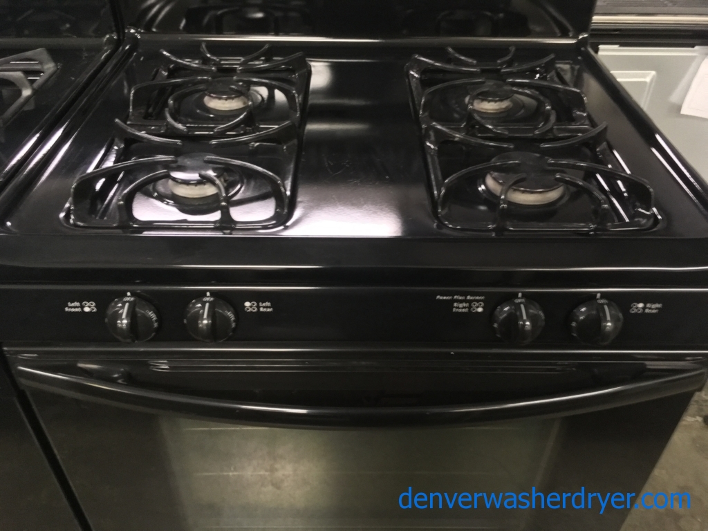 Black Frigidaire Classic Series GAS Range, Self-Cleaning, 4 Burners, Quality Refurbished, 1-Year Warranty!