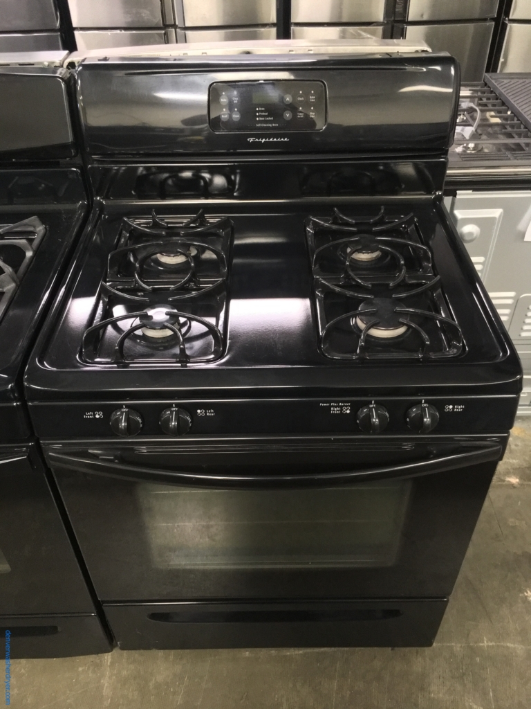 Black Frigidaire Classic Series GAS Range, Self-Cleaning, 4 Burners, Quality Refurbished, 1-Year Warranty!