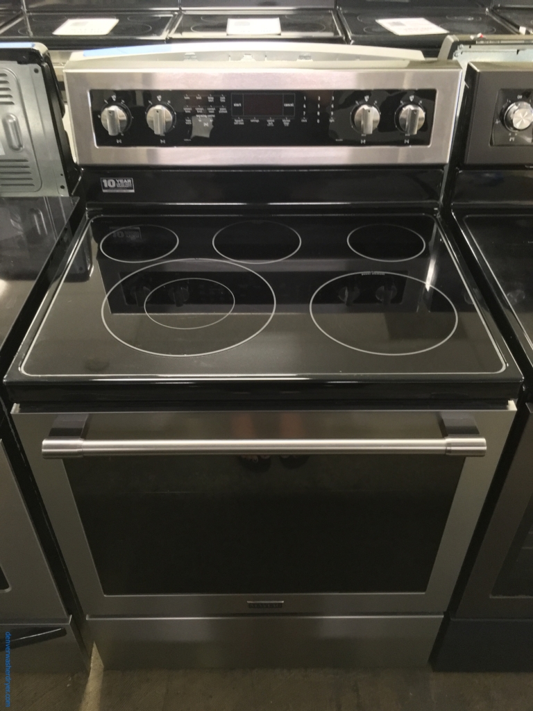 Maytag Stainless Electric Range, GE SS Top Mount Refrigerator, Samsung SS Dishwasher, Samsung SS Microwave, 1-Year Warranty!