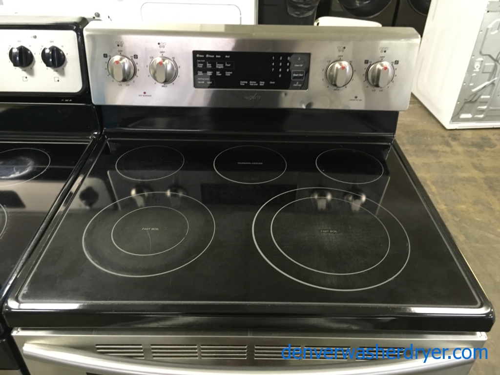Large Images for Stainless Samsung Electric Range, 5 Burners, Self