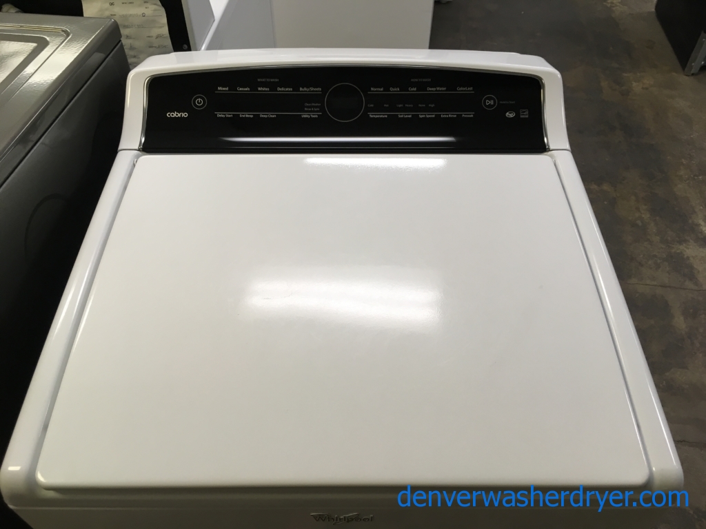 Top-Load Whirlpool Washer, HE, Wash-Plate Style, Energy-Star Rated, Clean Washer Cycle, Quality Refurbished, 1-Year Warranty!
