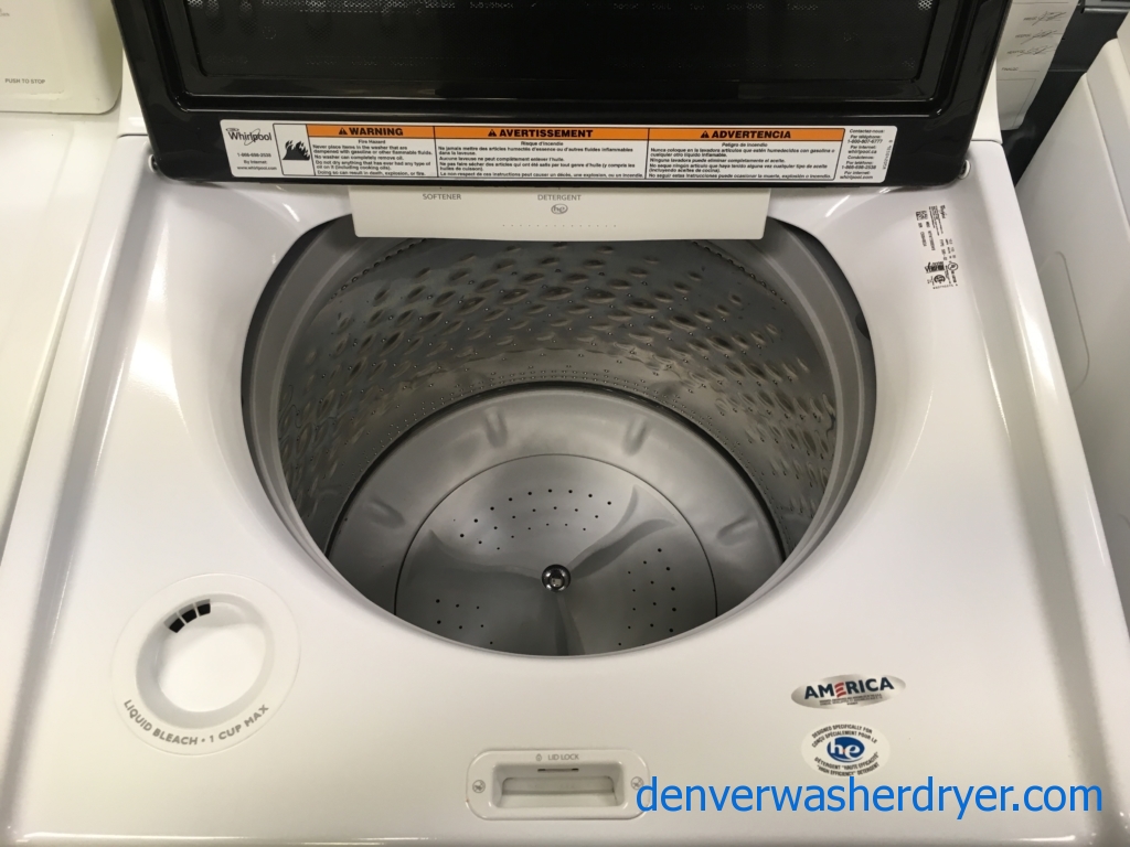 Beautiful Whirlpool Cabrio Washer, Top-Load, See-Through Lid, HE, Steam, Energy-Star Rated, Quality Refurbished, 1-Year Warranty!