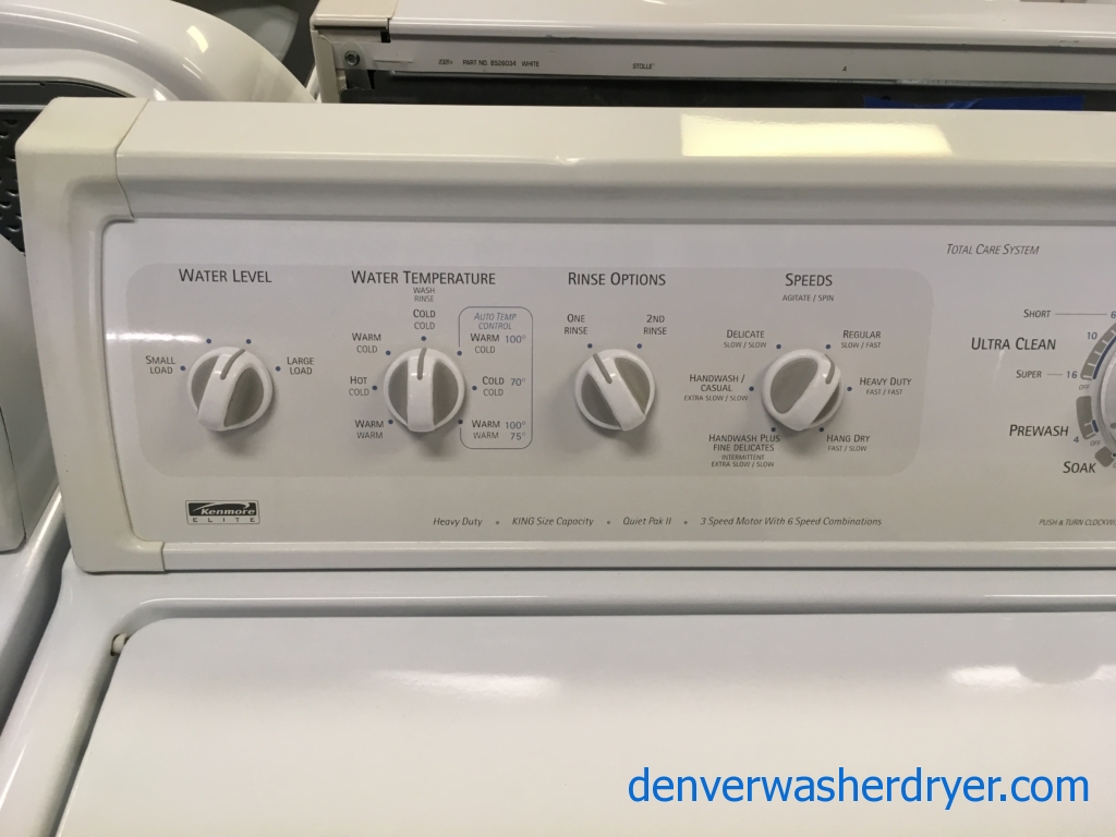 Kenmore ELITE Top-Load Washer, Agitator, Direct-Drive, Heavy-Duty, Extra-Rinse Option, Quality Refurbished, 1-Year Warranty!