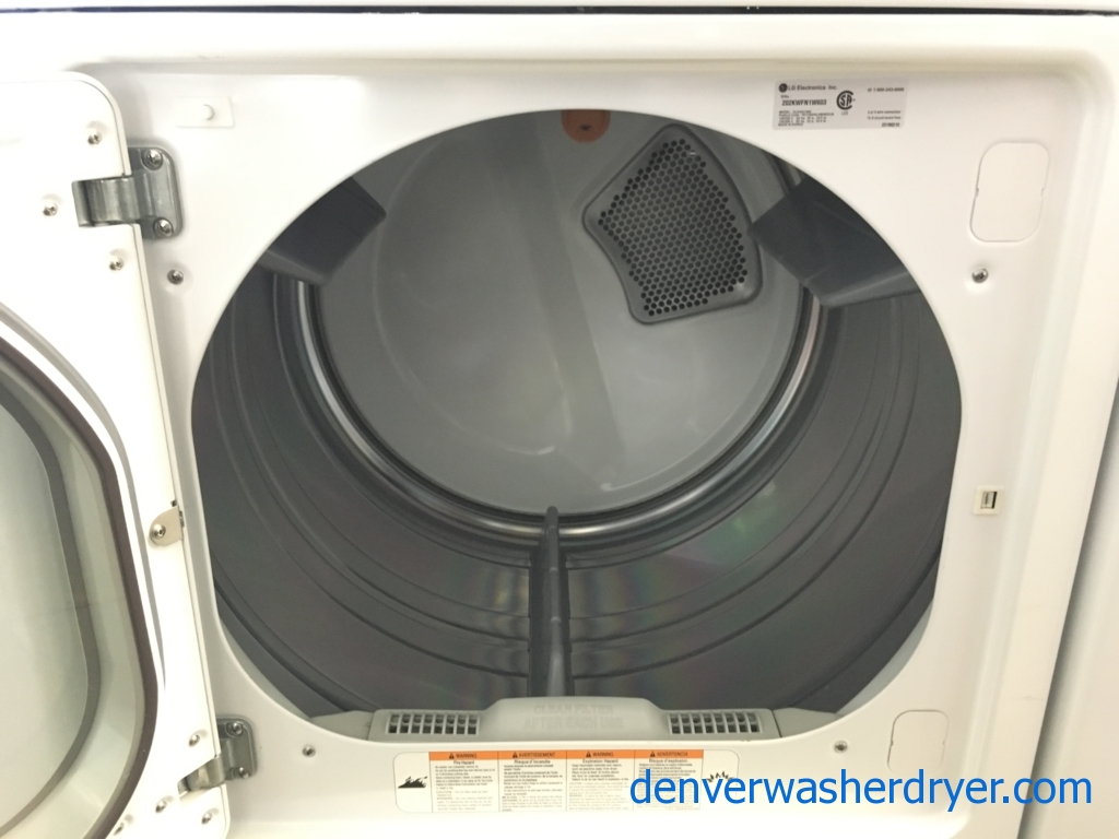 LG Top-Load Washer and Dryer Set, HE, See-Through Lid, Steam Sanitary, Steam Fresh, Anti-Bacterial, Baby Wear and Sports Wear Cycles, Energy-Star Rated, Quality Refurbished, 1-Year Warranty!