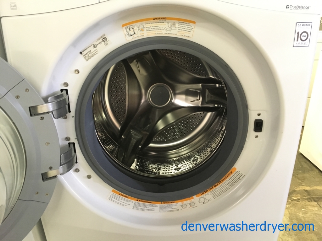 Large Images for LG White FrontLoad Washer w/ Pedestal, Fresh Care, Tub Clean Cycle, 3.5 Cu.Ft