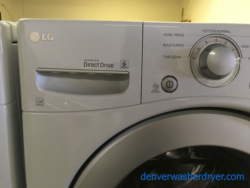 LG White Front-Load Washer w/ Pedestal, Fresh Care, Tub Clean Cycle, 3.5 Cu.Ft. Capacity, Quality Refurbished, 1-Year Warranty!