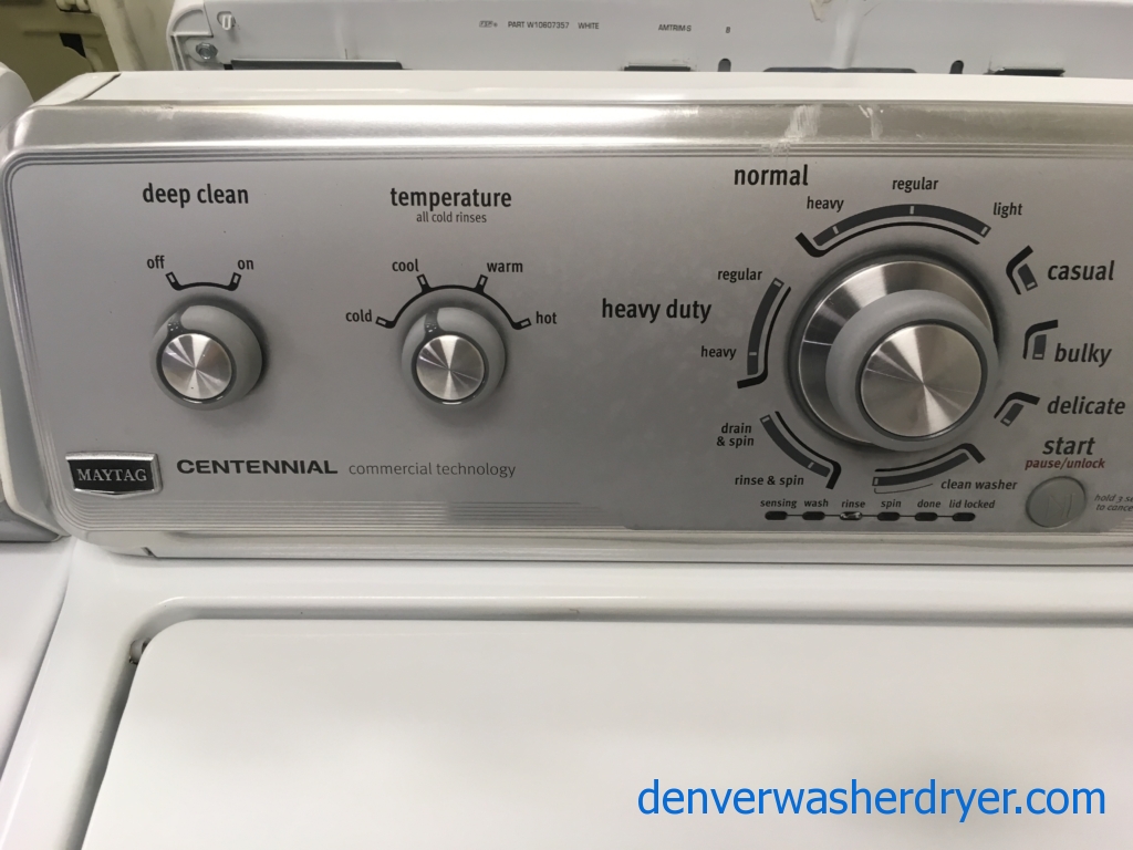 Maytag MCT Top-Load Washer, Wash-Plate Style, Auto-Load Sensing, Heavy-Duty, Deep Clean Option, HE, Energy-Star, Quality Refurbished, 1-Year Warranty!