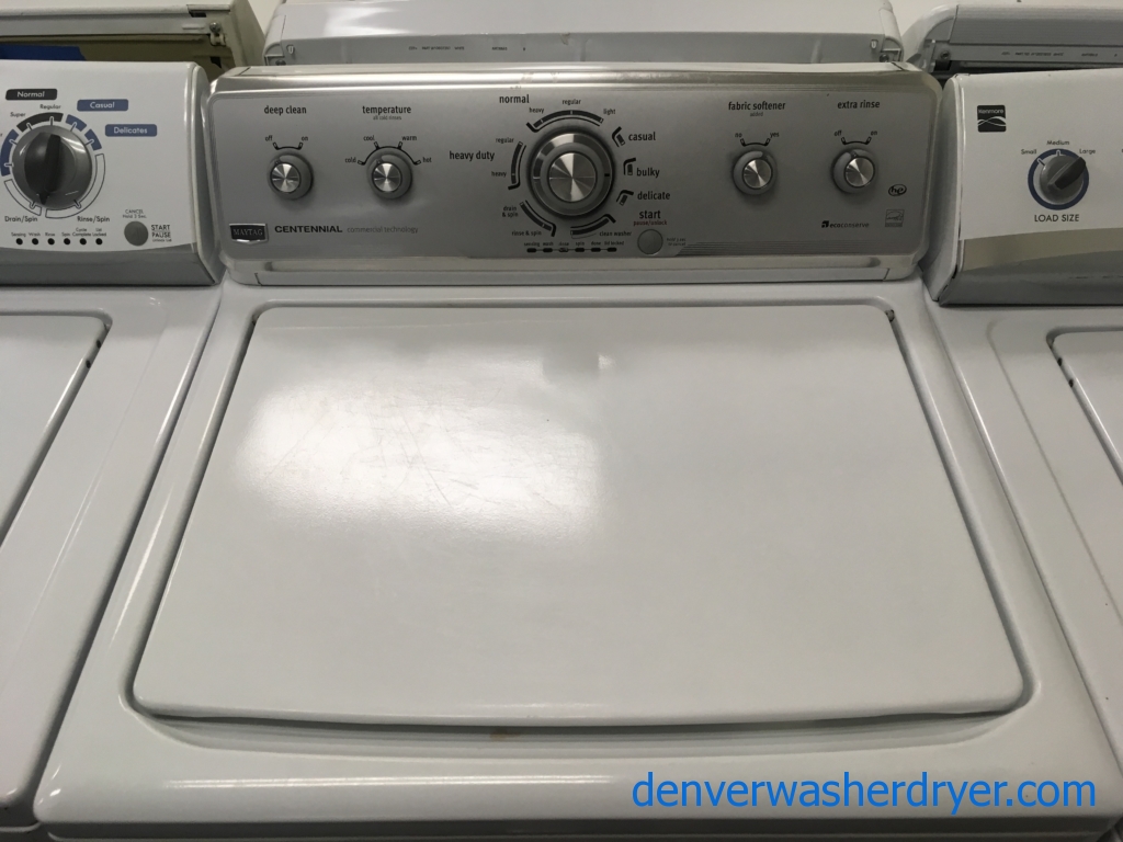 Maytag MCT Top-Load Washer, Wash-Plate Style, Auto-Load Sensing, Heavy-Duty, Deep Clean Option, HE, Energy-Star, Quality Refurbished, 1-Year Warranty!