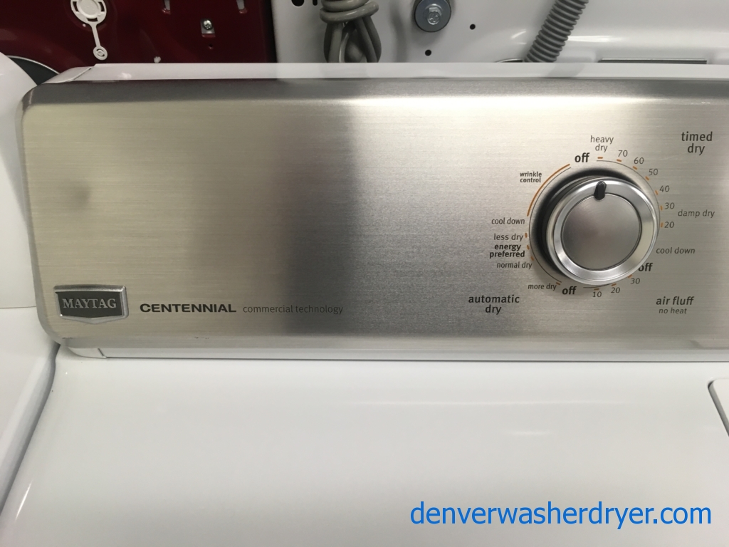 Great Maytag Centennial Dryer, 29″ Wide, Electric, Automatic, Wrinkle Prevent, Quality Refurbished, 1-Year Warranty!