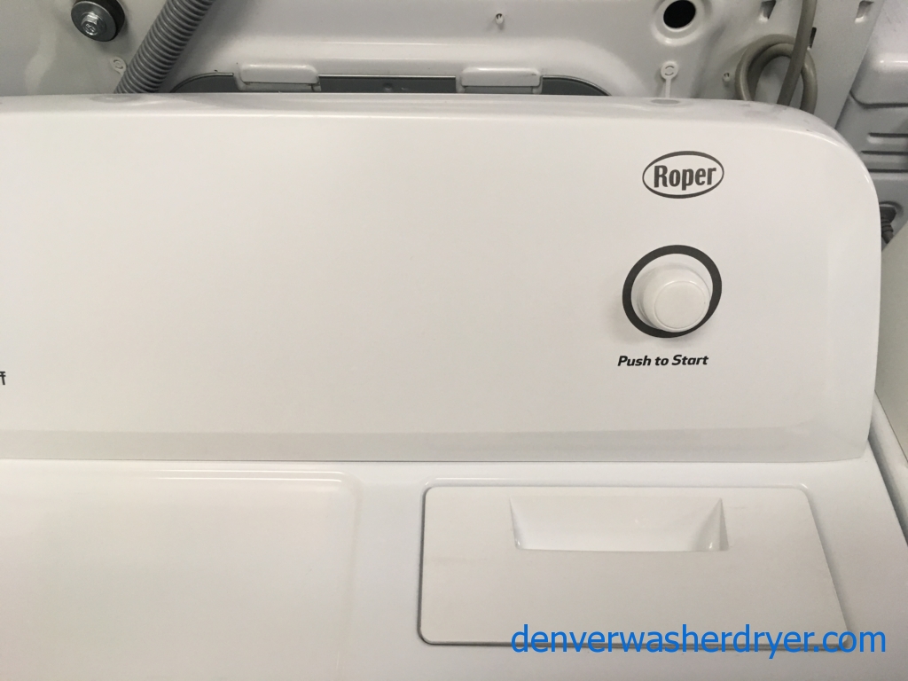 Newer Roper Electric Roper Dryer, 29″ Wide, 6.5 Cu.Ft. Capacity, Wrinkle Prevent, Automatic Dry, Quality Refurbished, 1-Year Warranty!