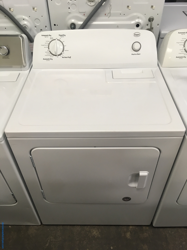 Newer Roper Electric Roper Dryer, 29″ Wide, 6.5 Cu.Ft. Capacity, Wrinkle Prevent, Automatic Dry, Quality Refurbished, 1-Year Warranty!