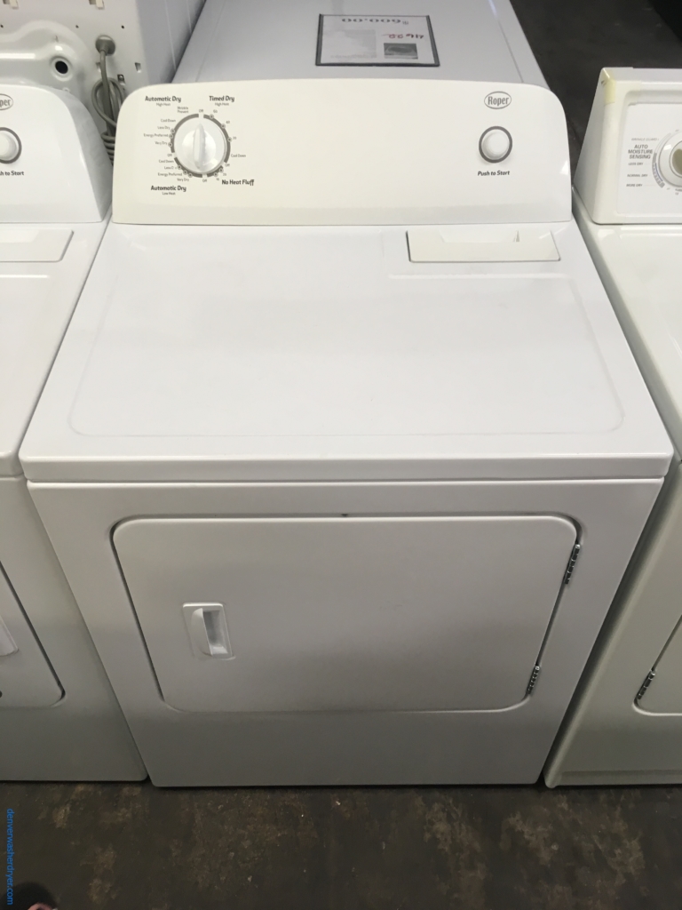 Electric Roper 29″ Wide Dryer, 6.5 Cu.Ft. Capacity, Automatic Dry, Wrinkle Prevent Feature, Quality Refurbished, 1-Year Warranty!