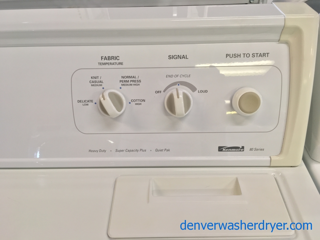 Great Looking Kenmore Top-Load Washer & Dryer Set Quality Refurbished 1-Year Warranty