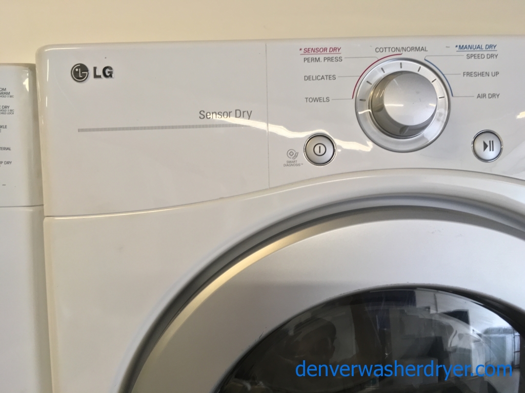 Space Saving LG Front Load Stackable Washer Dryer Set Quality Refurbished 1-Year Warranty