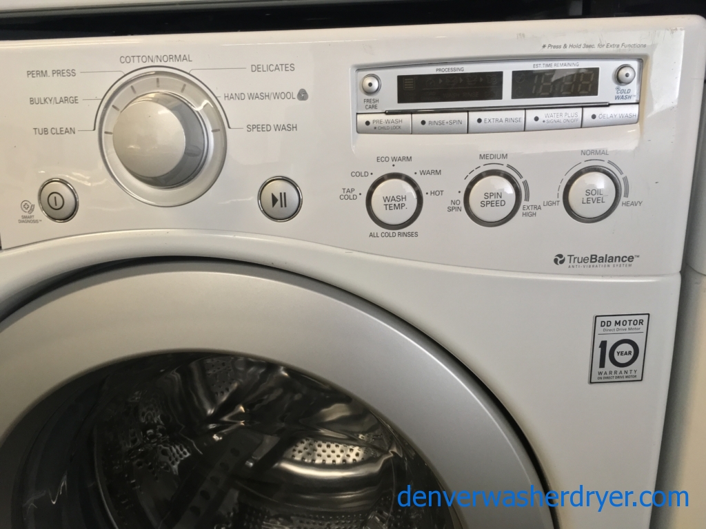 Sparkling Clean LG Front Load Washer & Dryer Set Quality Refurbished 1-Year Warranty