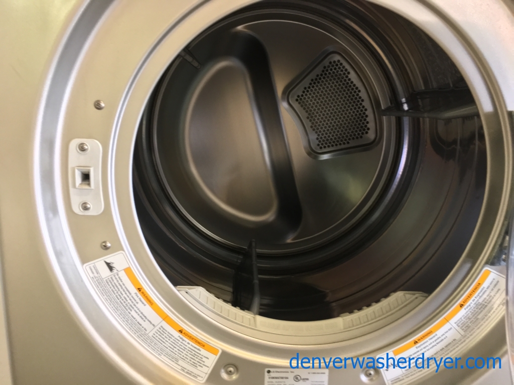 Grey LG Front Load Washer Dryer Set Quality Refurbished 1-Year Warranty