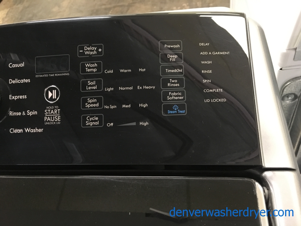 Gorgeous Dark Grey Kenmore Top-Load Washing Machine with Steam Quality Refurbished 1-Year Warranty