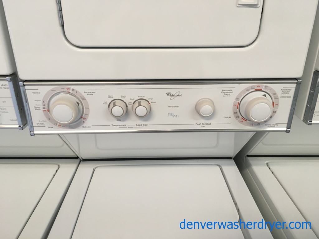 Space Saving Whirlpool Unitized Washer & Dryer Quality Refurbished 1-Year Warranty