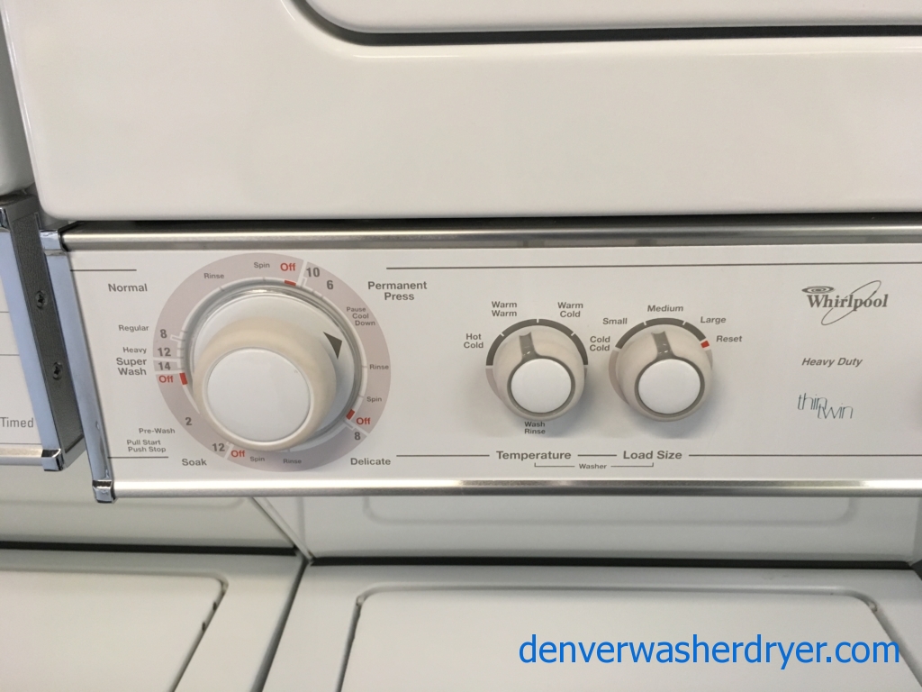 Space Saving Whirlpool Unitized Washer & Dryer Quality Refurbished 1-Year Warranty