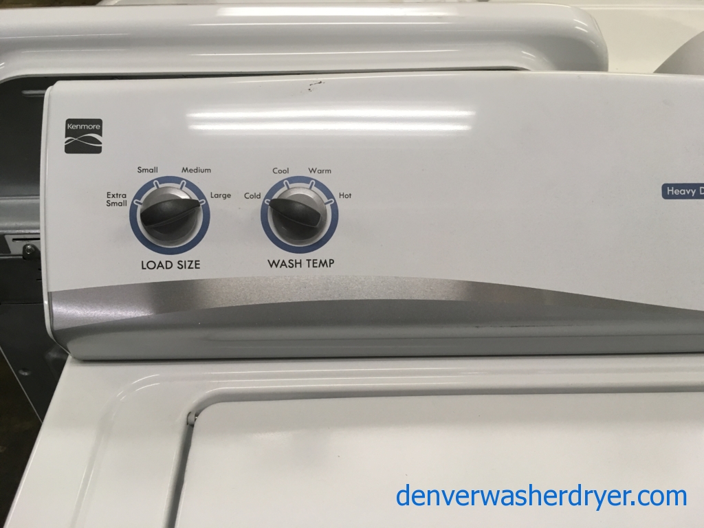 Kenmore Top-Load Washer, Auto-Load Sensing, Heavy-Duty, Agitator, 27″ Wide, Quality Refurbished, 1-Year Warranty!