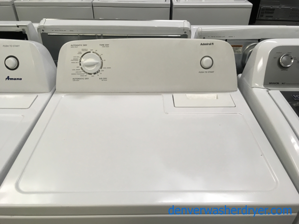 Admiral Electric Dryer Quality Refurbished 1-Year Warranty