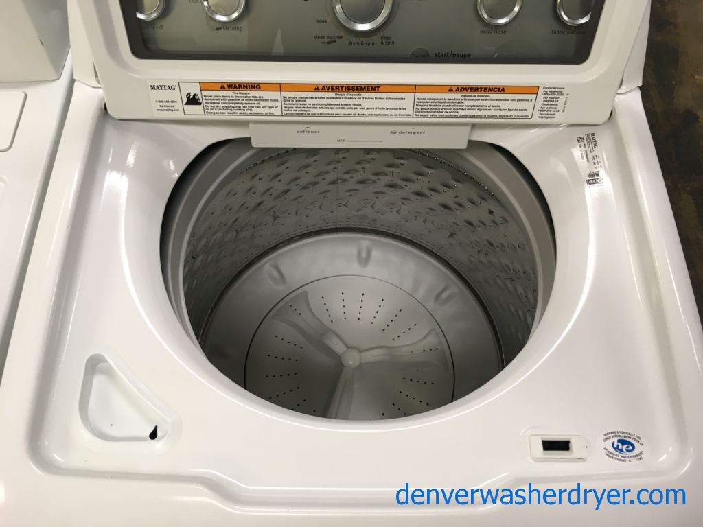 Lightly Used Maytag Bravos MCT Top-Load Washer, HE, Wash-Plate Style, 4.3 Cu.Ft. Capacity, Quality Refurbished, 1-Year Warranty!
