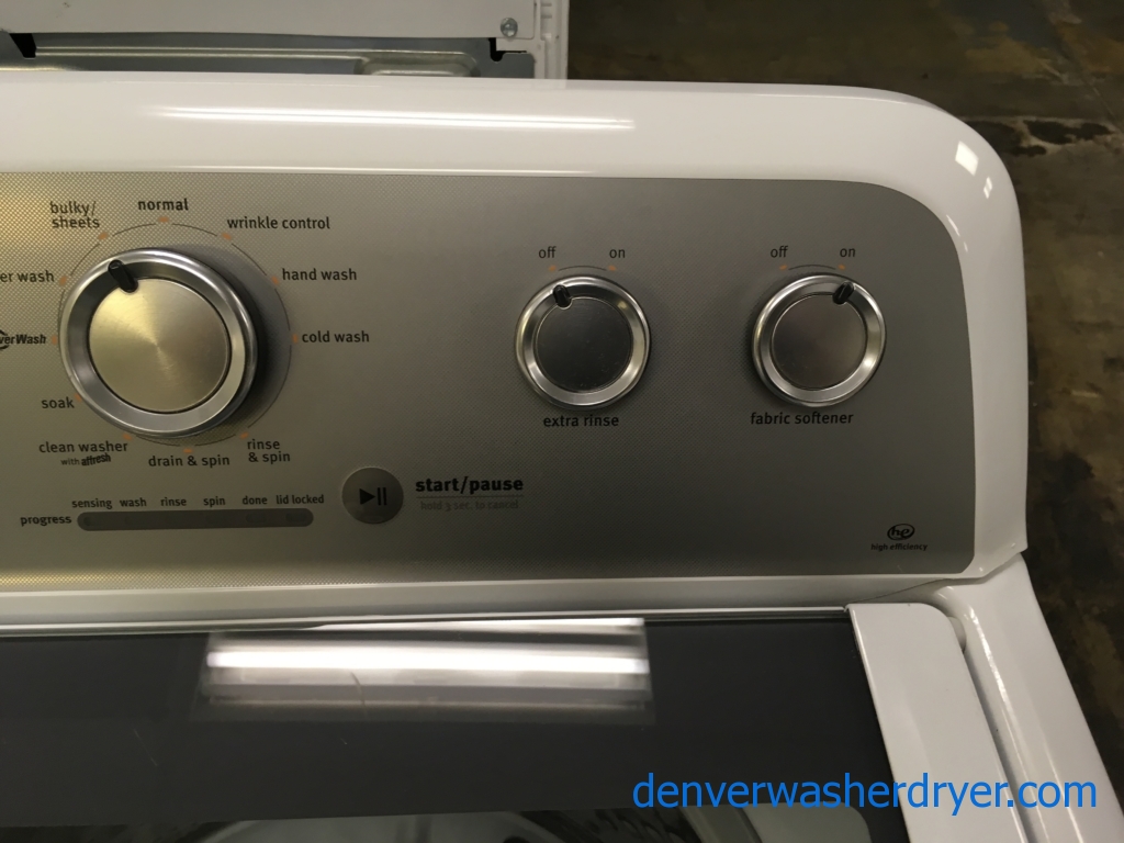 Lightly Used Maytag Bravos MCT Top-Load Washer, HE, Wash-Plate Style, 4.3 Cu.Ft. Capacity, Quality Refurbished, 1-Year Warranty!
