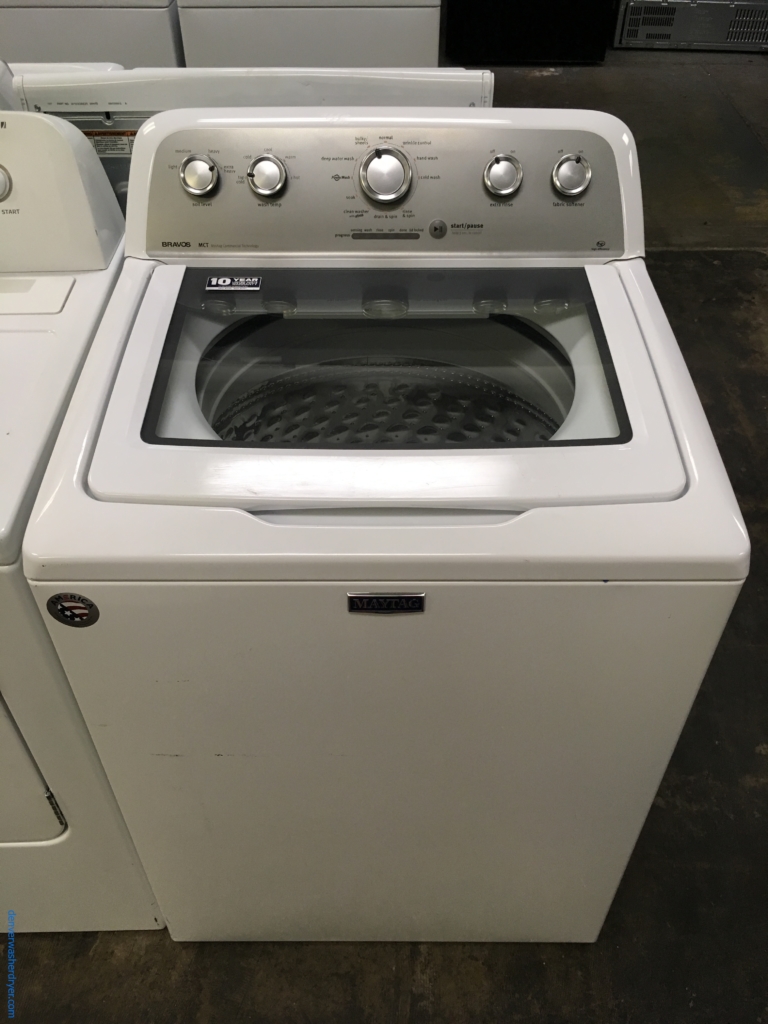 Lightly Used Maytag Bravos MCT Top-Load Washer, HE, Wash-Plate Style, 4.3 Cu.Ft. Capacity, Quality Refurbished, 1-Year Warranty!