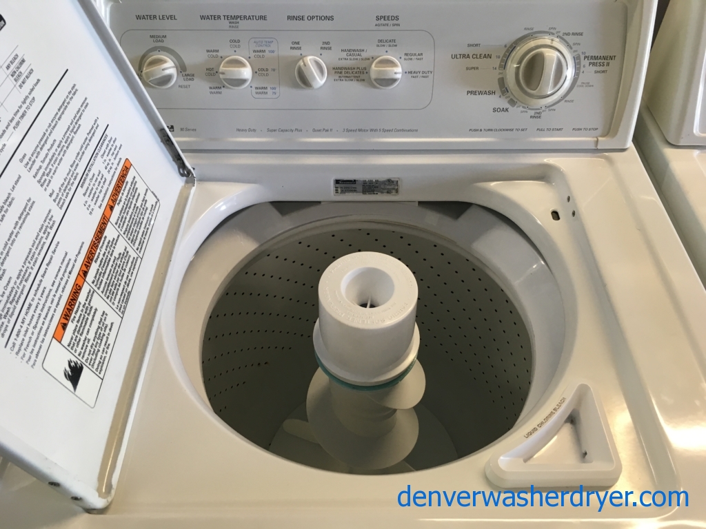 Super Clean Kenmore 90 Series Direct Drive Washer & Dryer Set Quality Refurbished 1-Year Warranty