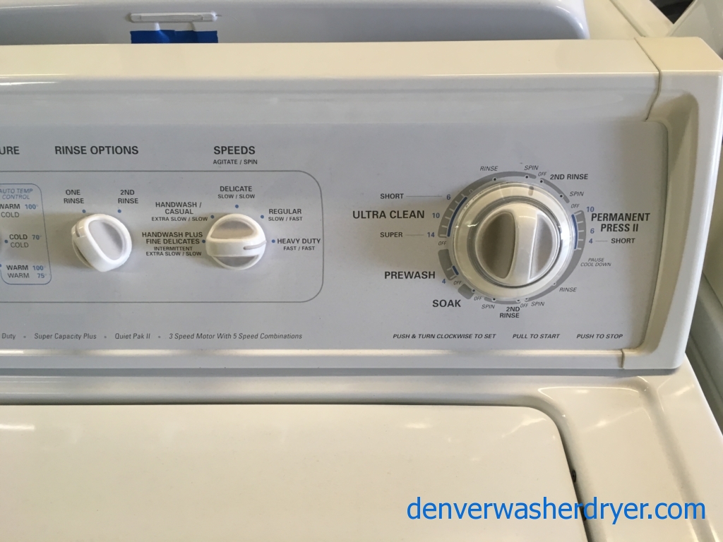 Super Clean Kenmore 90 Series Direct Drive Washer & Dryer Set Quality Refurbished 1-Year Warranty