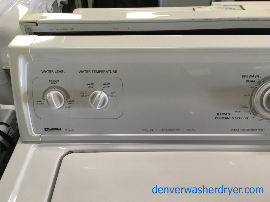 Large Images for Kenmore 80 Series TopLoad Washer and GAS Dryer Set