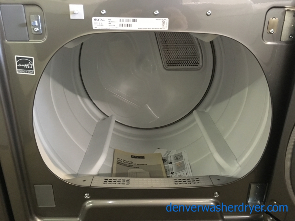 Brand $pankin New Dark Grey Maytag Bravos XL Top Load Washer and Dryer Still Under Factory Warranty!
