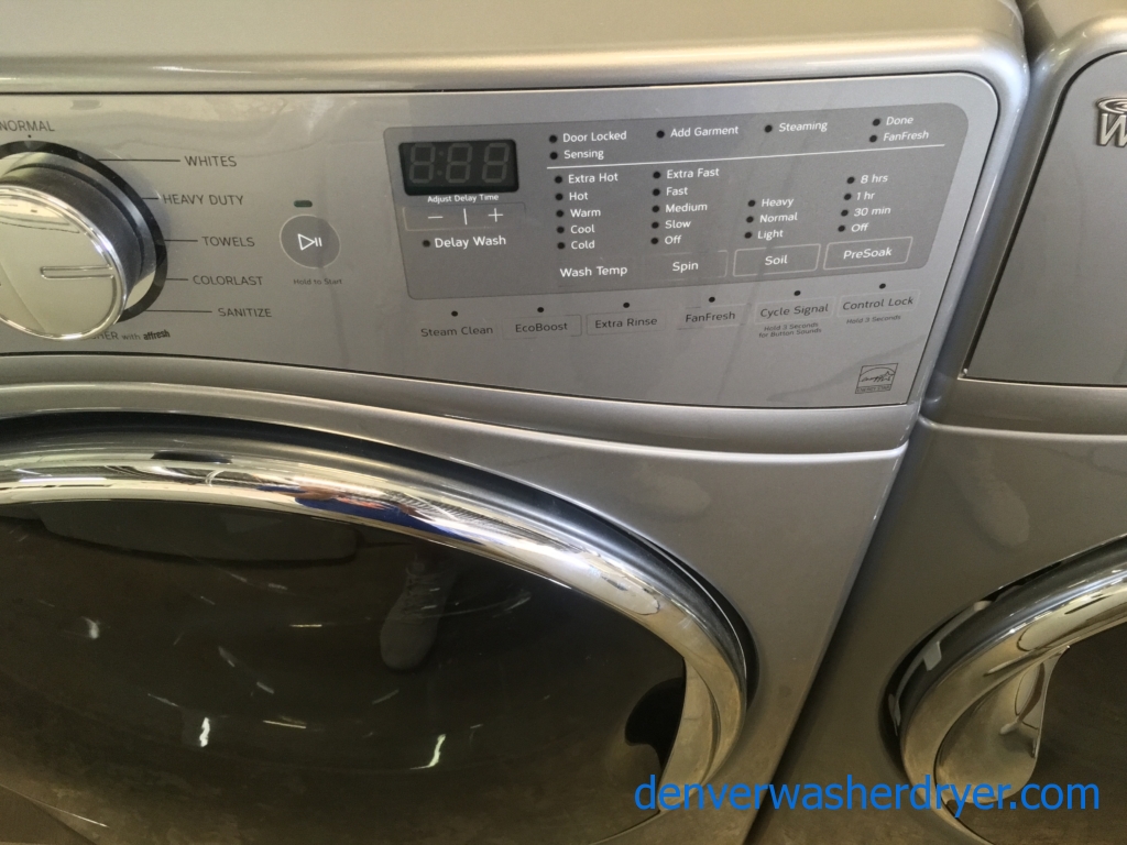 Absolutely Flawless Dark Grey, Whirlpool Front Load Washer/Dryer Set BRAND NEW With Factory Warranty