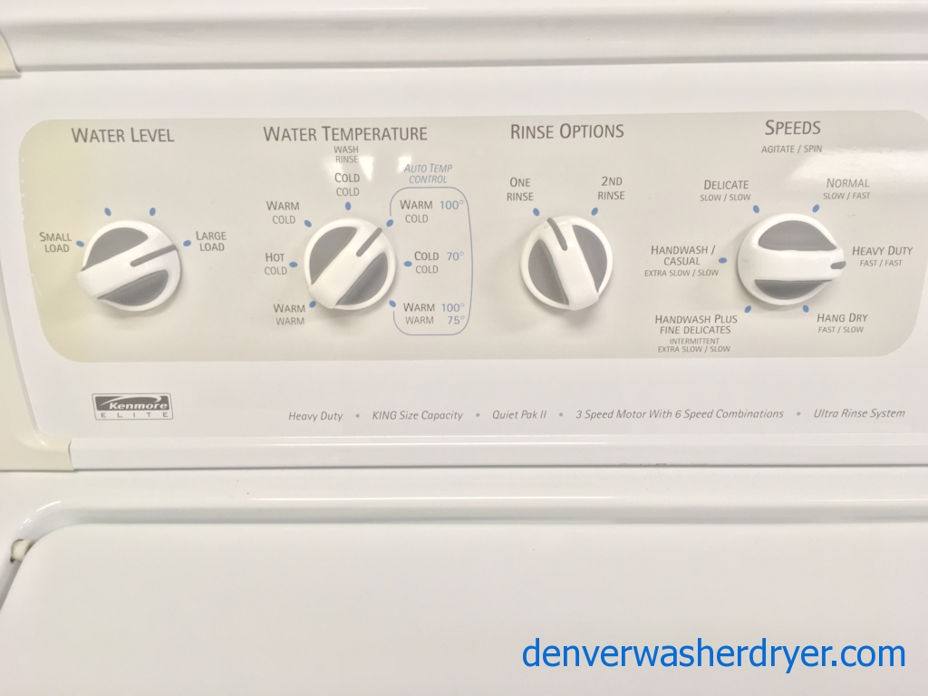 Kenmore Elite KING Size Capacity Washer, Quality Refurbished 1-Year Warranty