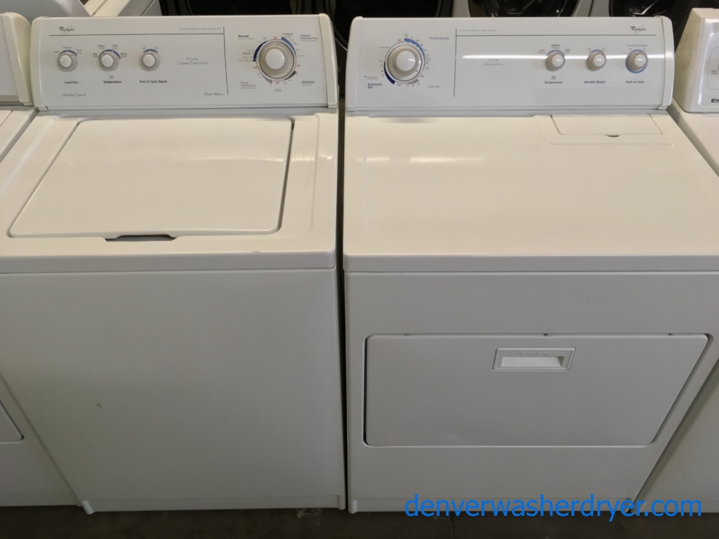Large Images for Whirlpool Direct Drive “Quiet Wash” Washer and Dryer, Agitator, Wrinkle Shield
