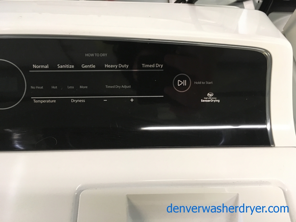 NEW!! Whirlpool Cabrio Washer and Dryer Set, HE, Wash-Plate Style, AccuDry, Intuitive Touch Controls, Factory Warranty!