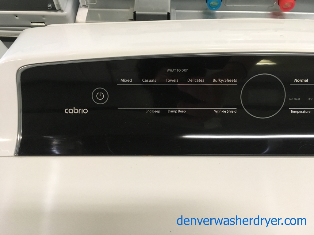 NEW!! Whirlpool Cabrio Washer and Dryer Set, HE, Wash-Plate Style, AccuDry, Intuitive Touch Controls, Factory Warranty!