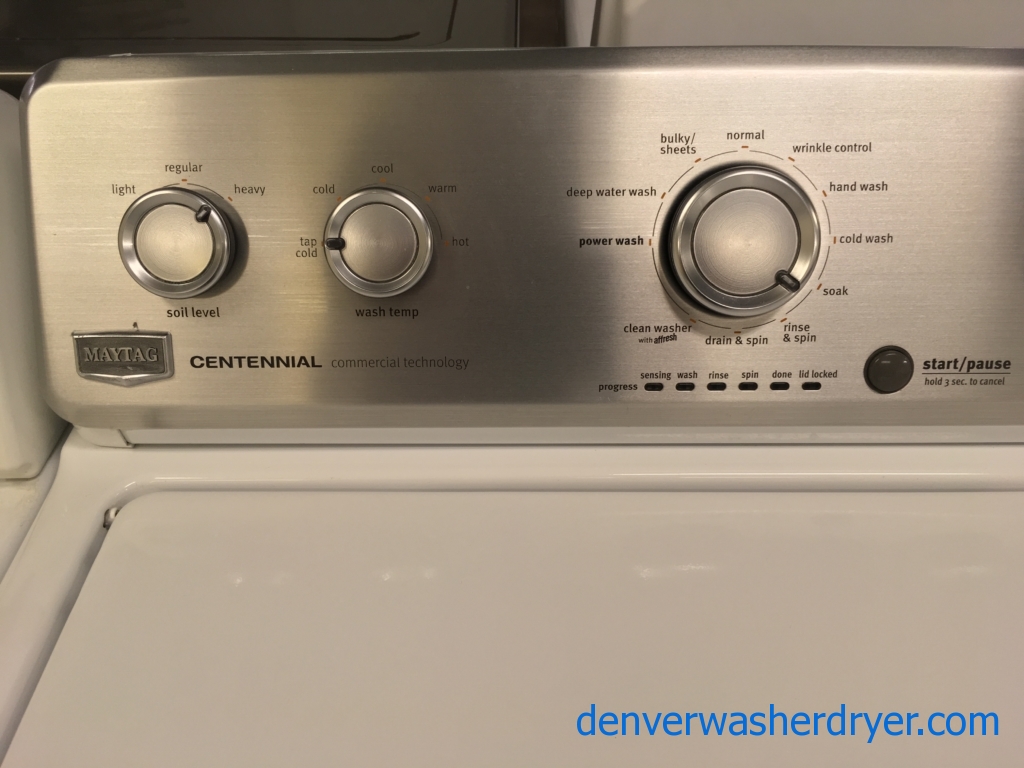 Lovely Maytag MCT Top-Load Washer, Energy-Star Rated, Wash-Plate Style, 3.8 Cu.Ft. Capacity, Deep Water Wash and Wrinkle Control Cycles, Quality Refurbished, 1-Year Warranty!
