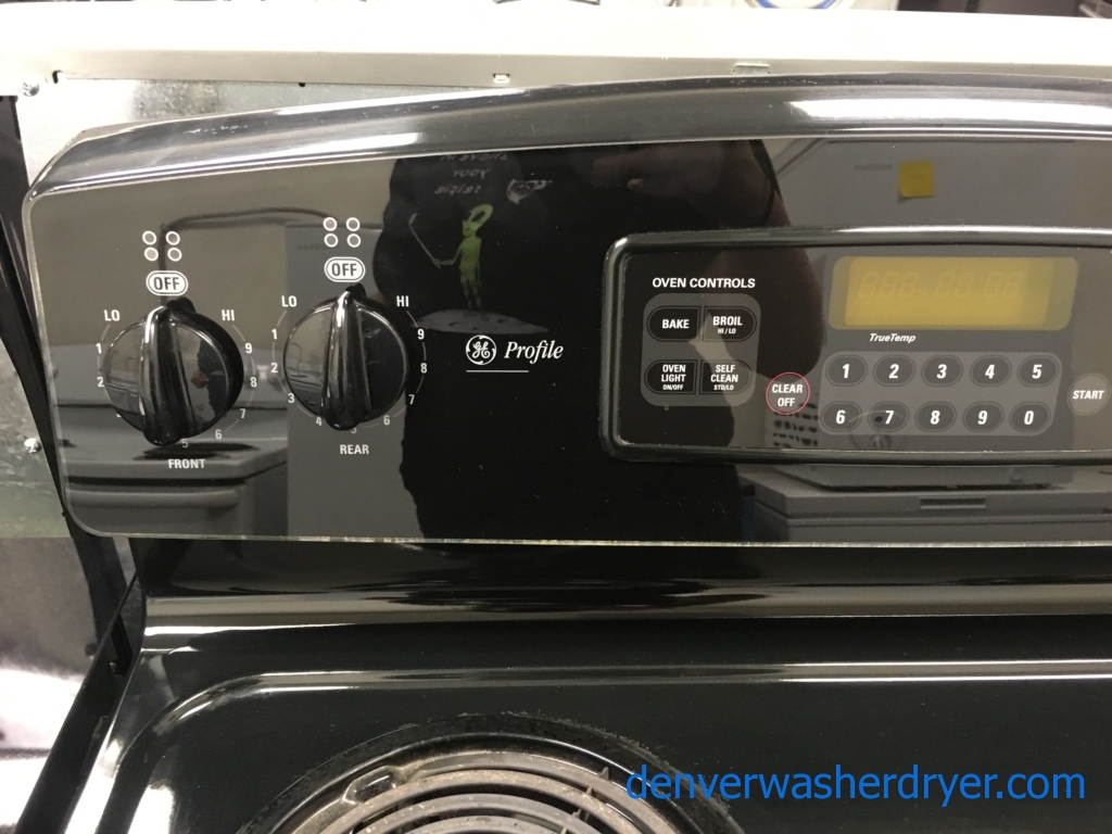 Nice GE Coil-Top Range in Black, Self Cleaning, Quality Refurbished 1-Year Warranty