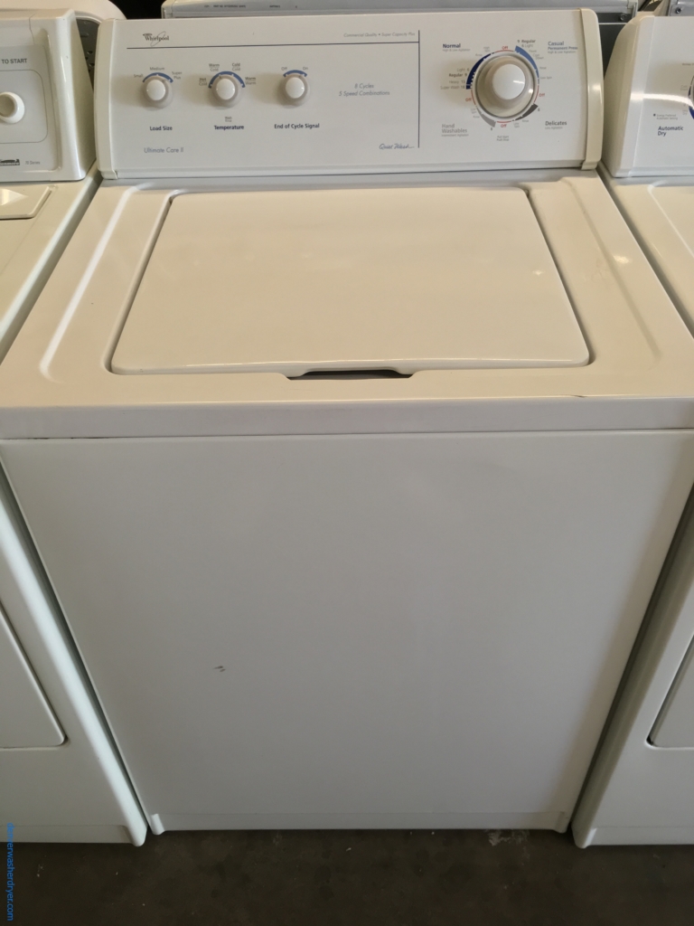 Whirlpool’s “Quiet Wash” Technology W/D Set Quality Refurbished 1-Year Warranty