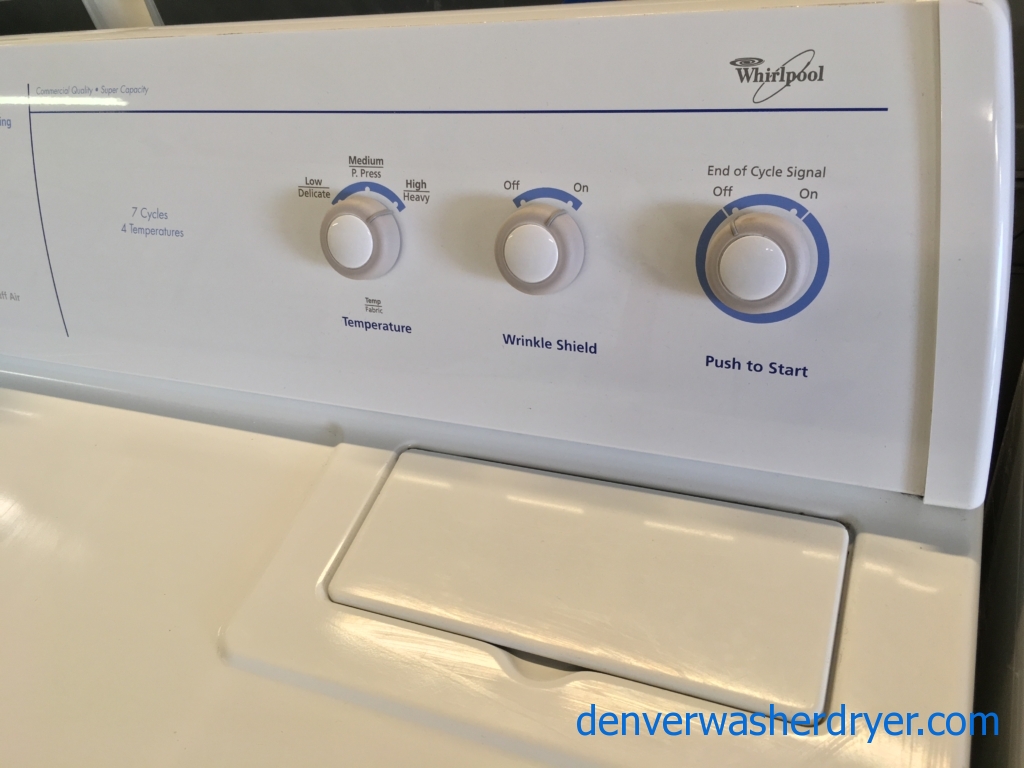 Large Images for Whirlpool’s “Quiet Wash” Technology W/D Set Quality