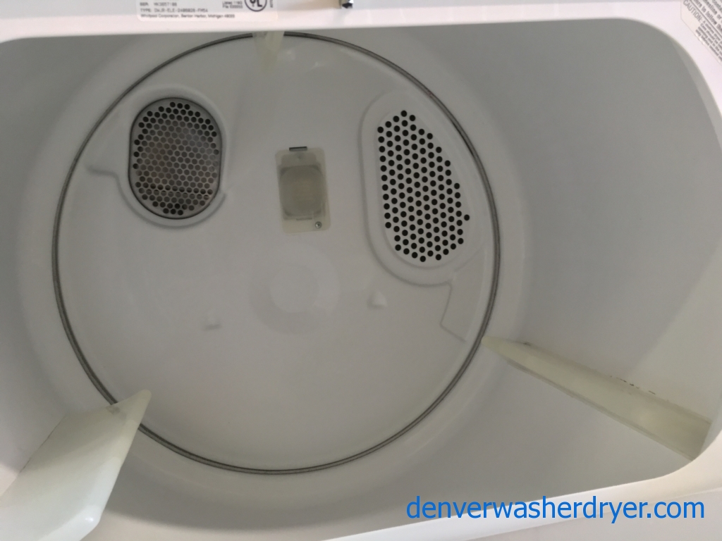 Whirlpool’s “Quiet Wash” Technology W/D Set Quality Refurbished 1-Year Warranty