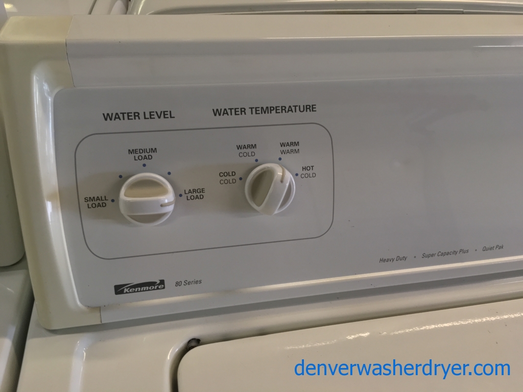 Kenmore 80 Series W/D Set Quality Refurbished 1-Year Warranty