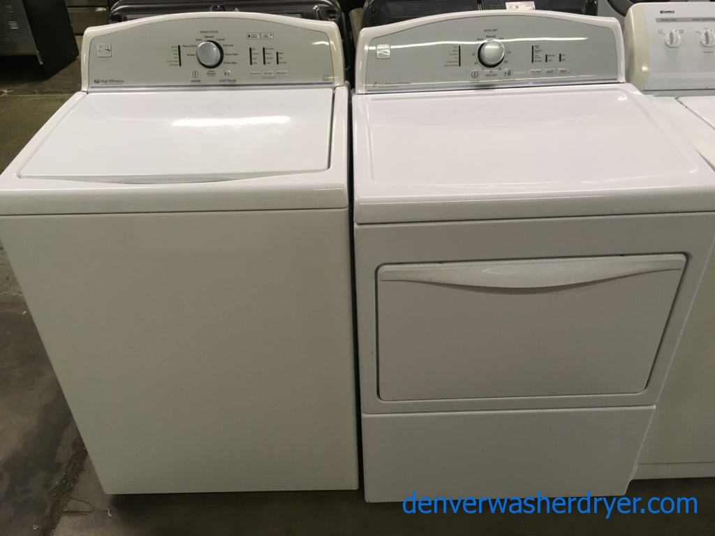 Kenmore High Efficiency Top-Load W/D Set, Quality Refurbished 1-Year Warranty