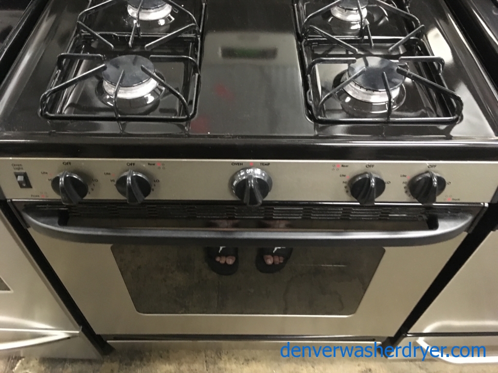 Free-Standing Hotpoint Range, GAS, Stainless Steel, 4 Burners, Quality Refurbished, 1-Year Warranty!