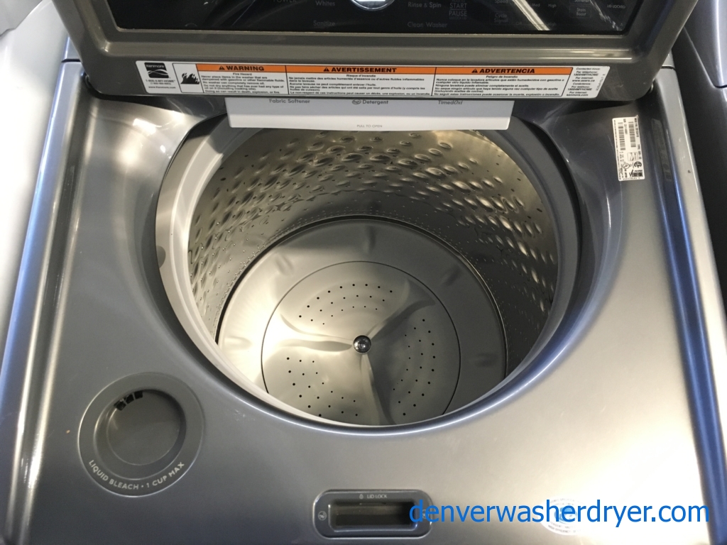 Great Looking Grey Kenmore 700 Series Top-Load W/D Set, Quality Refurbished 1-Year Warranty